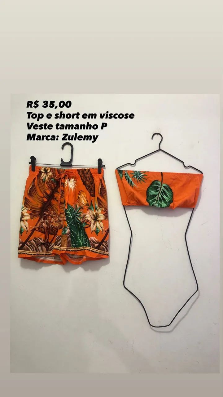Short e top tamanho P - Foto 2