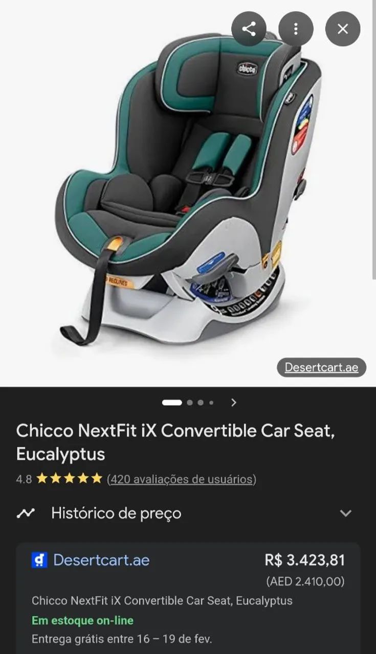 Cadeirinha de bebê para carro Chicco Nextfit