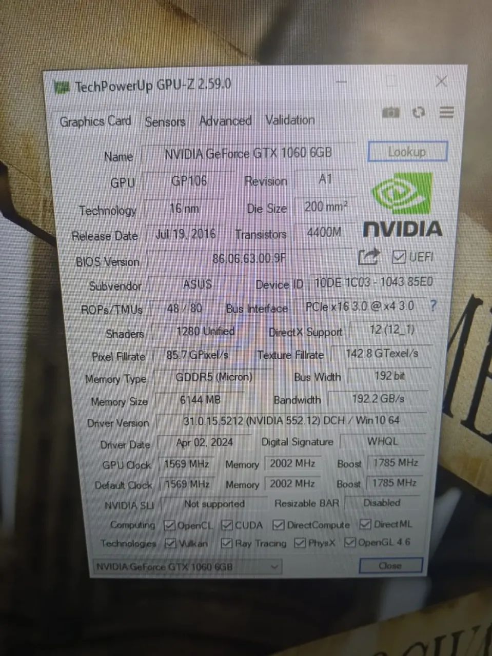 GTX 1060 6gb asus expedition - Foto 2