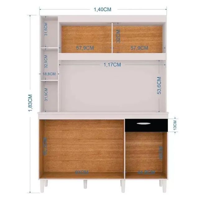 Kit Duda 05 Portas 140cm - Foto 3