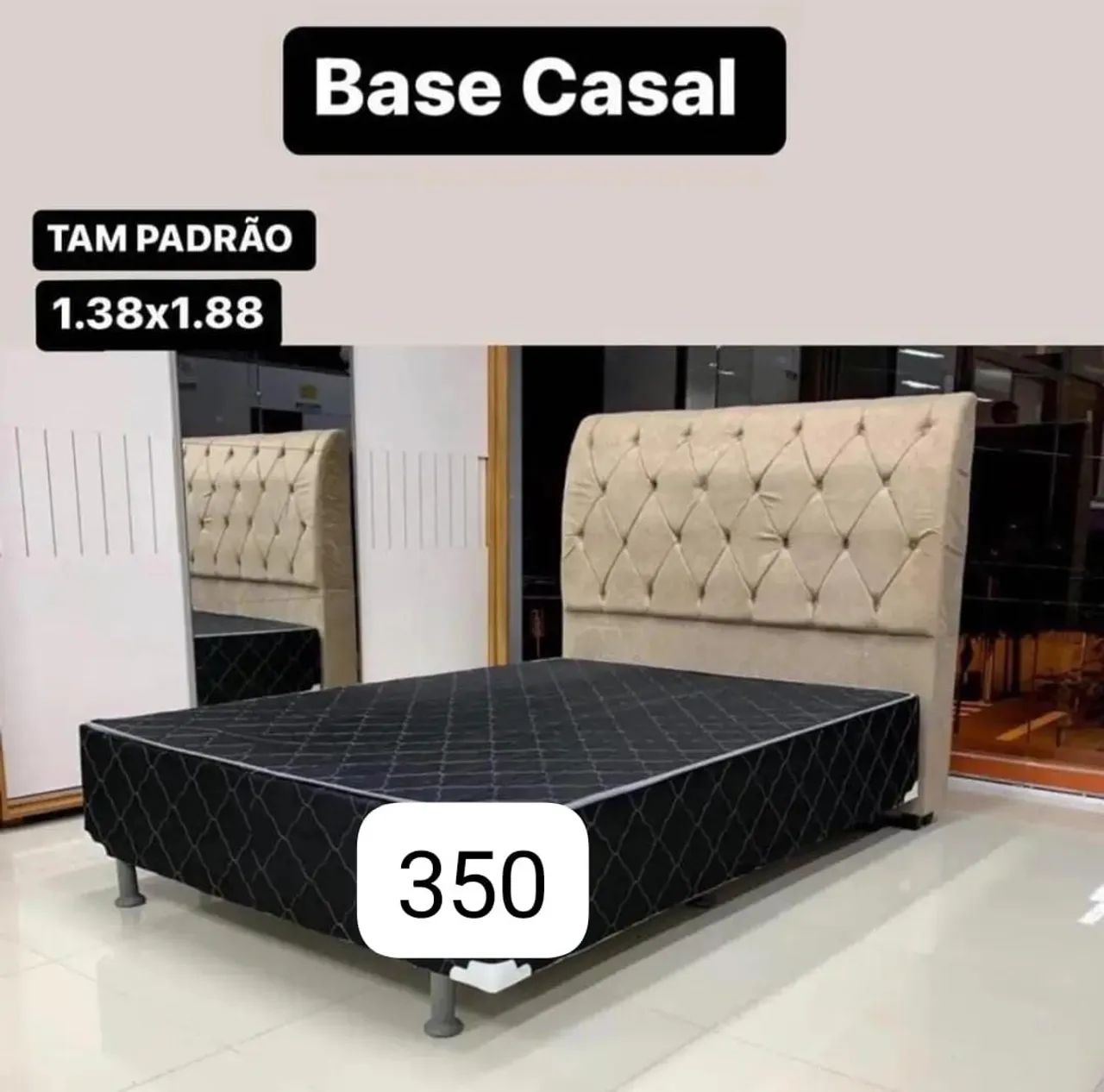 Base cama box casal bipartida Queen e colchão   - Foto 4