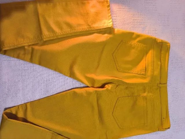 calça jeans feminina h&m divided amarela - Foto 4