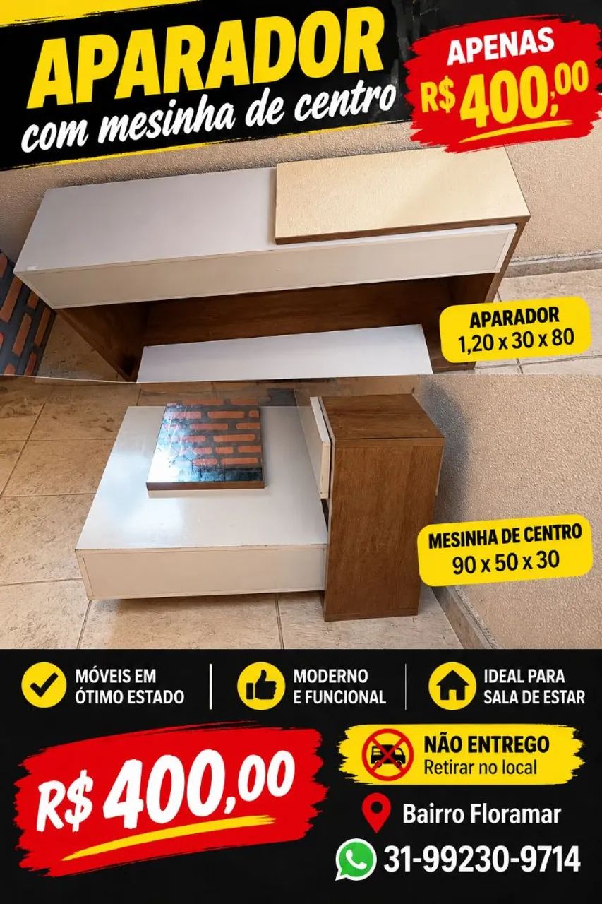 Aparador com mesinha de centro 