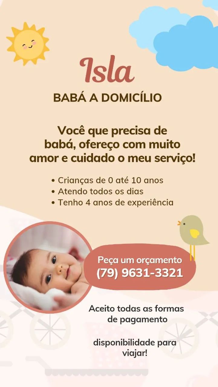 Babá a domicílio!