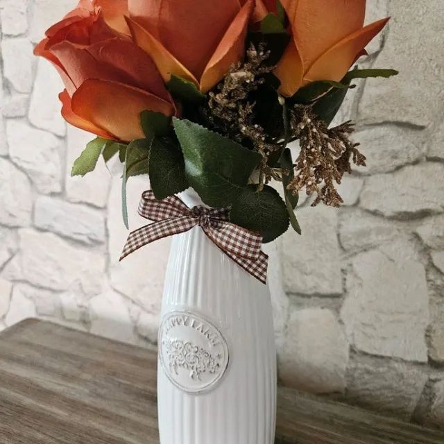 Vaso farmhouse com rosas - Foto 3