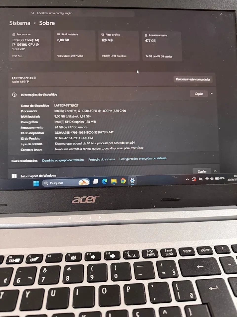 ? NOTEBOOK ACER ASPIRE 5 - CORE i7 - Foto 3