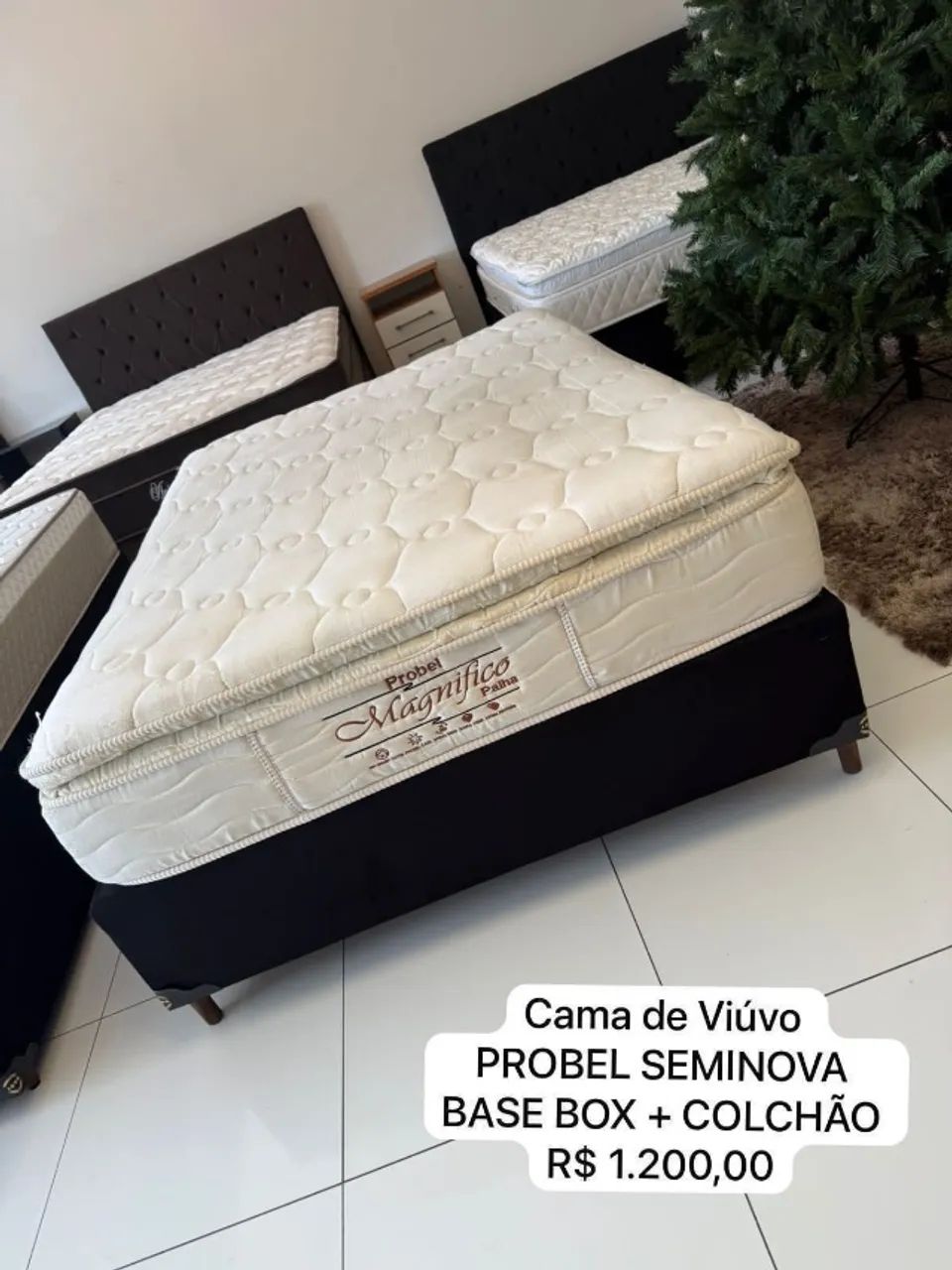 Colchão de Viúvo Probel USADO COM BASE - Entrego! 