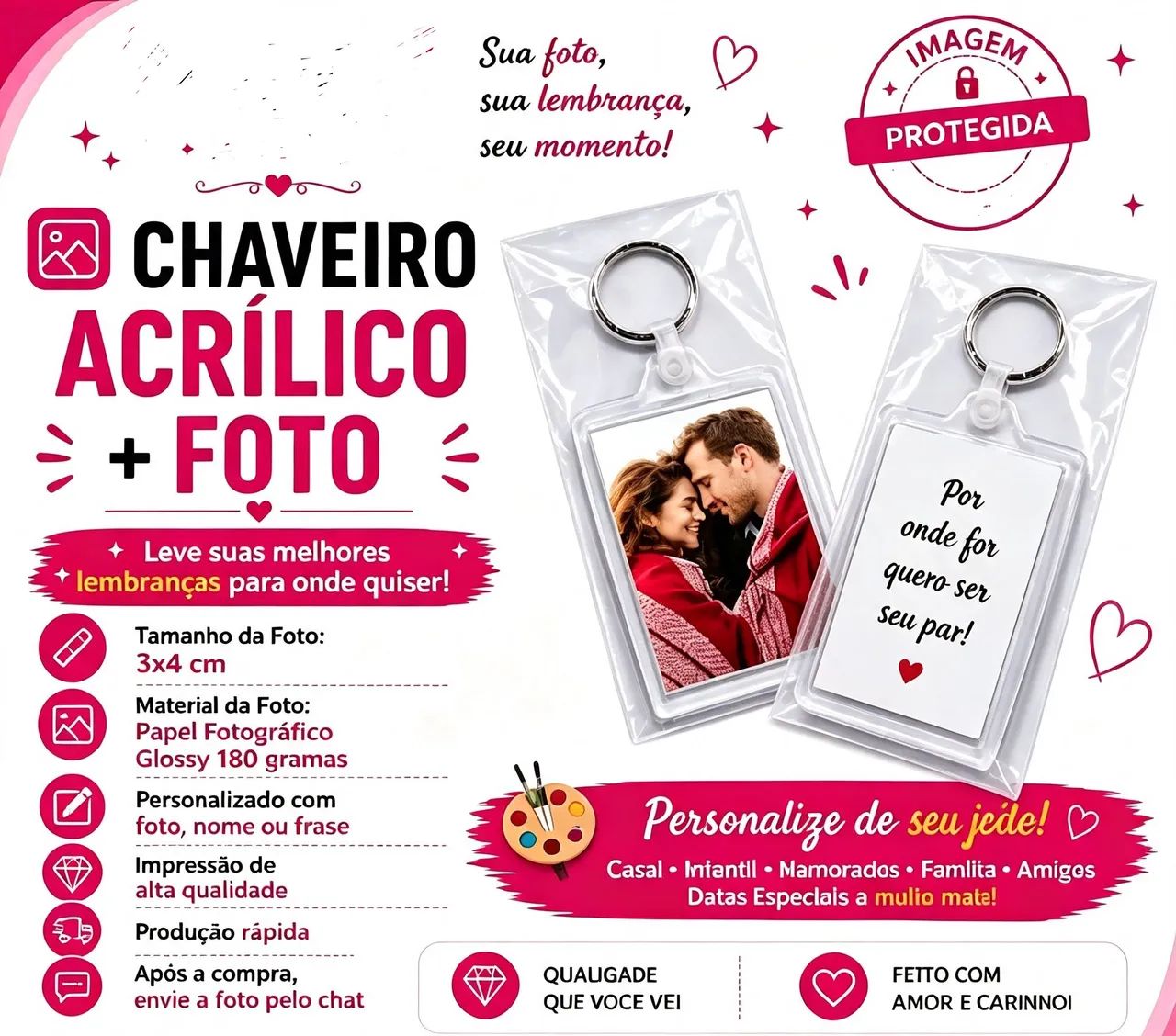 Chaveiro personalizado 