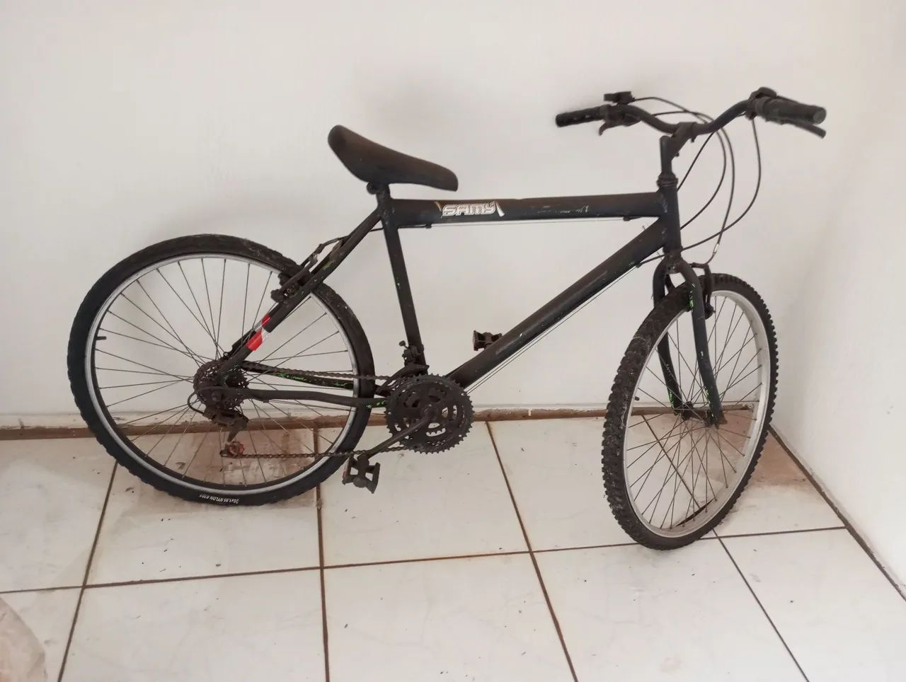 Bicicleta no estado.