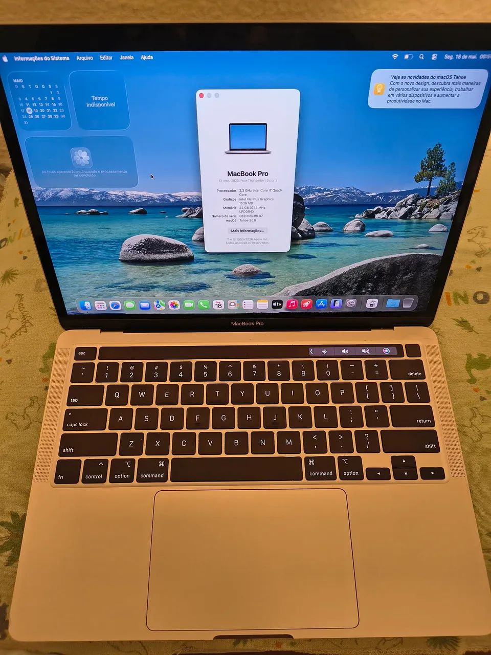 32 GB!! Macbook Pro Intel i7/ 32GB RAM/ 512GB SSD COM TOUCHBAR