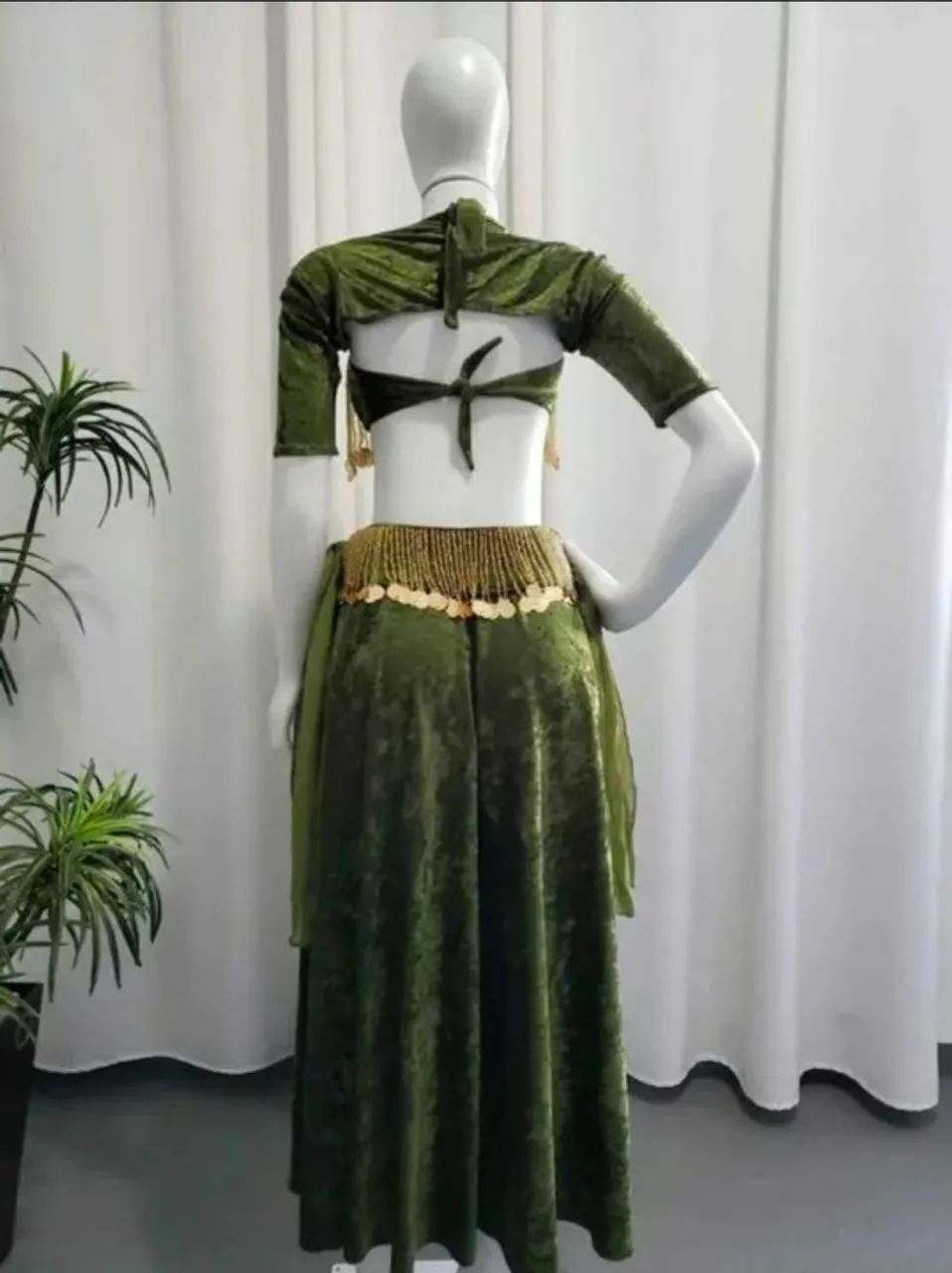 Roupa de Dança do Ventre - Verde - Tamanho M - Foto 3