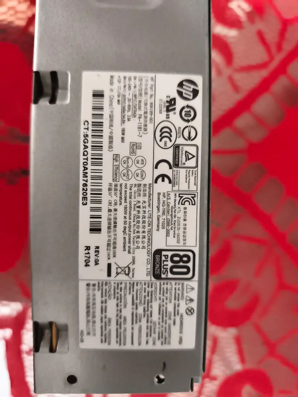 ? Fonte Original HP 180W Real - 80 PLUS Bronze (Bivolt) ? - Foto 3
