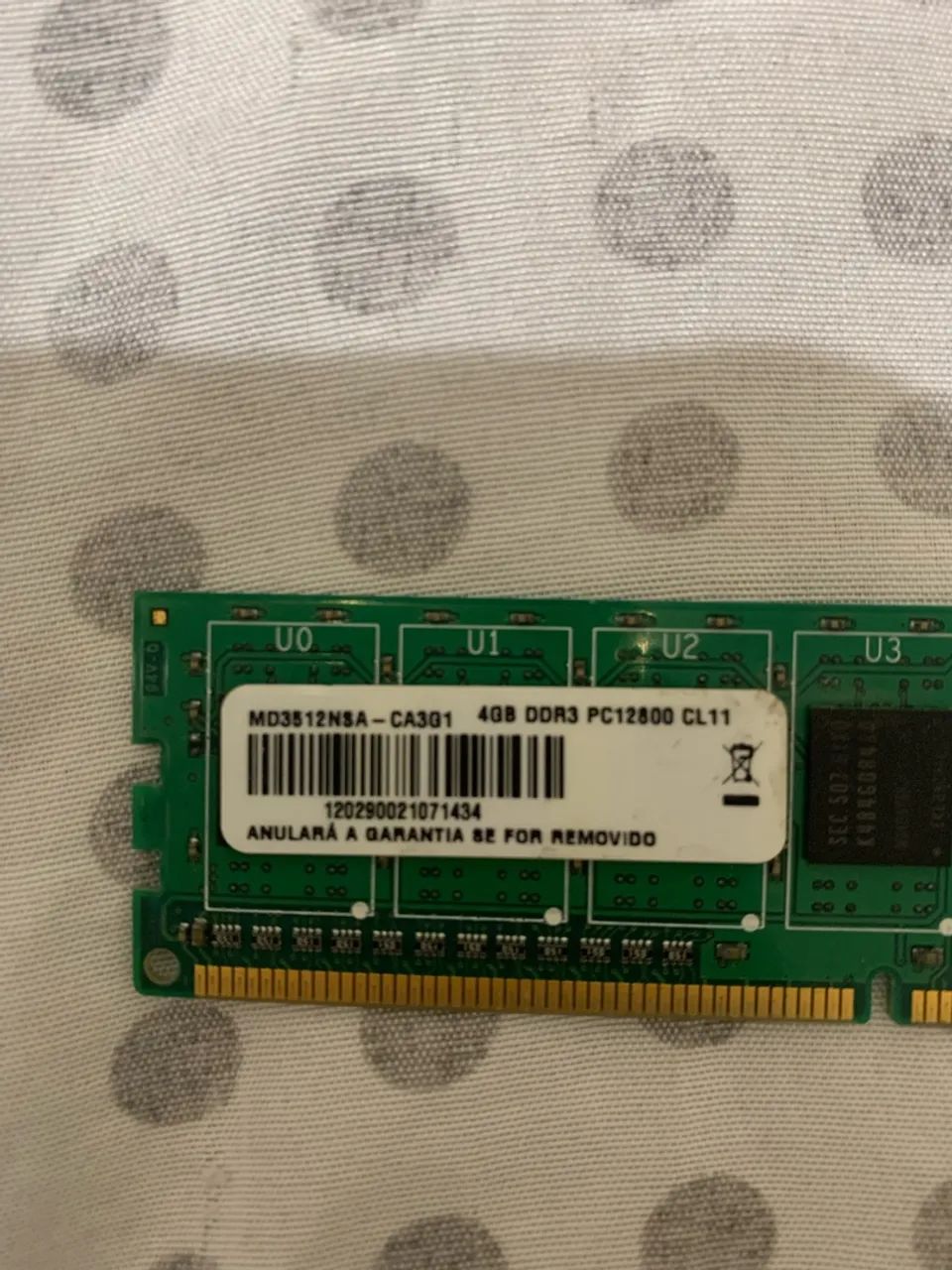 Memória ram DDR 3 4gb