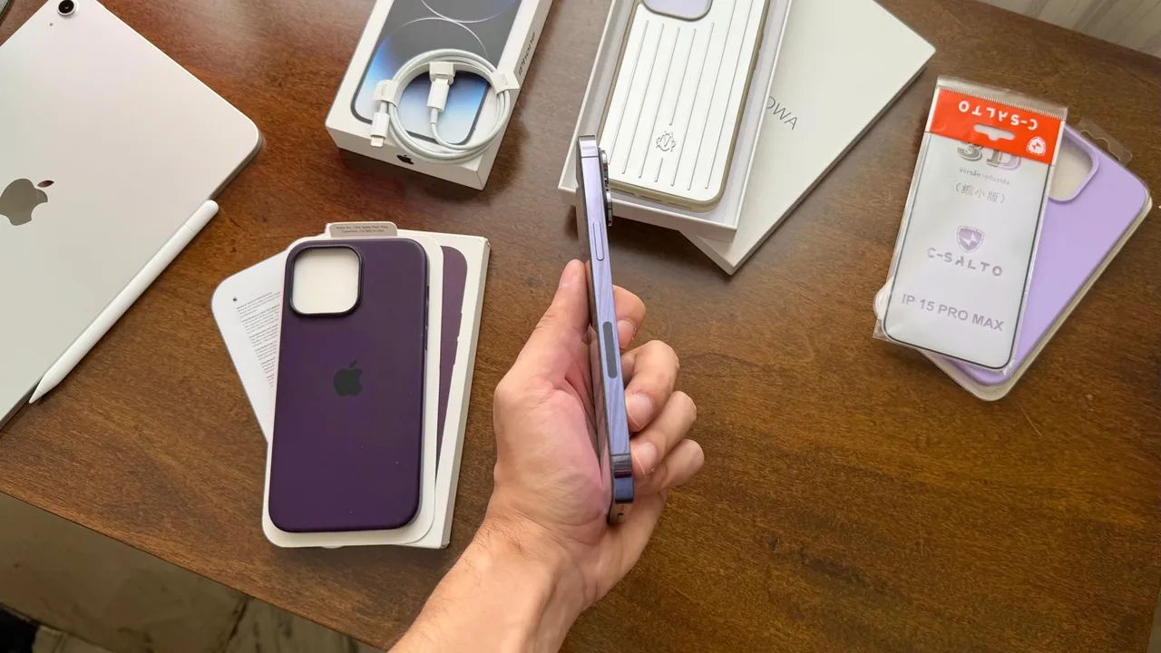 iPhone 14 Pro Max 128gb Deep Purple Completo Com Caixa e