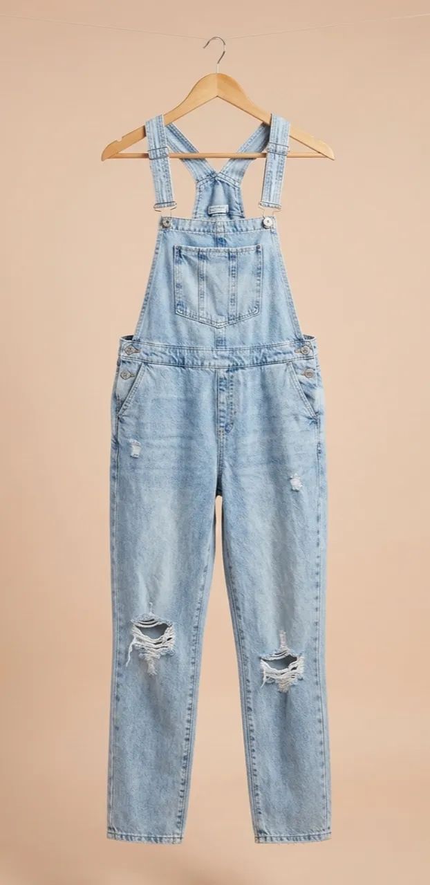 Macacão Jeans Estiloso e Super Conservado! - Foto 2