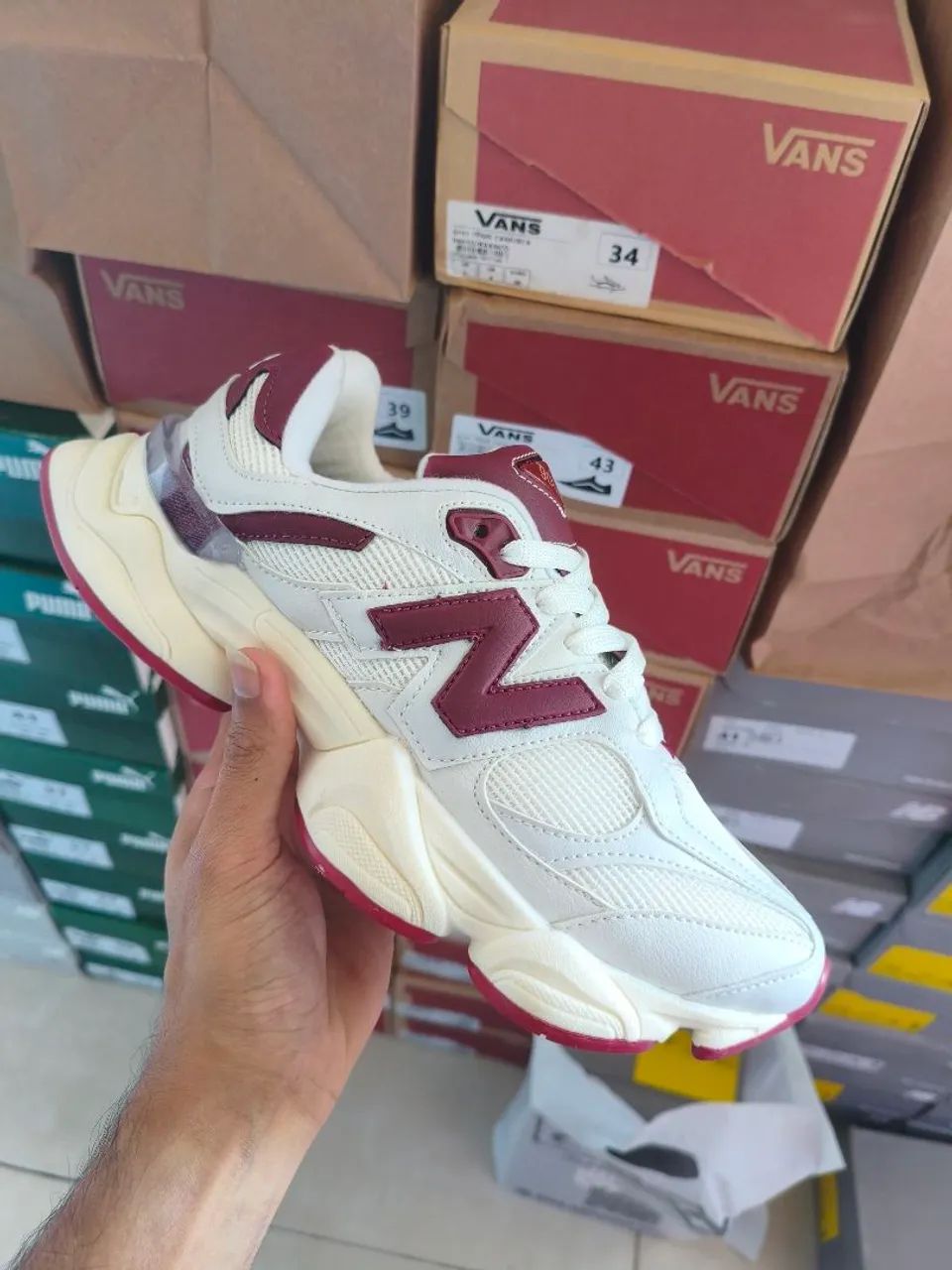 NB 9060 branco bordô  - Foto 2