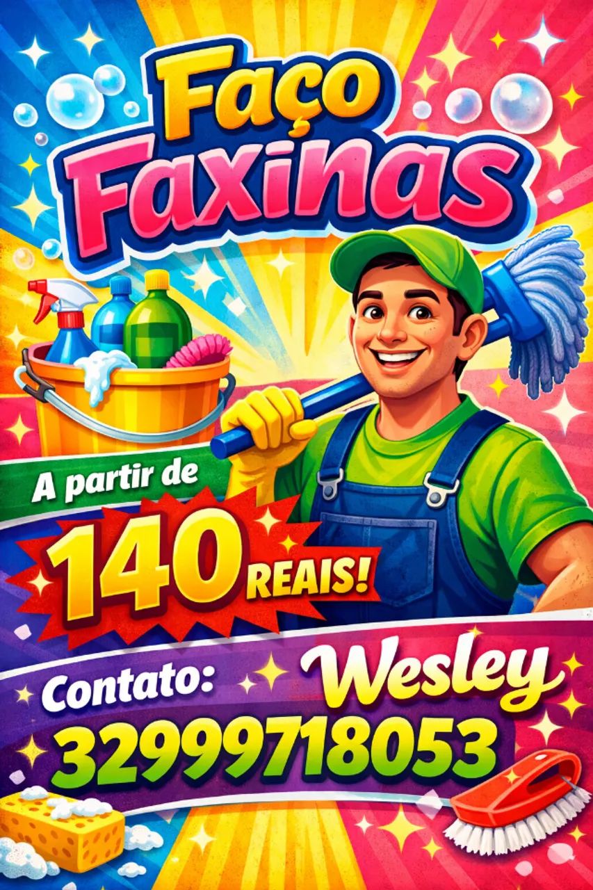 Faço faxinas com preço acessível!