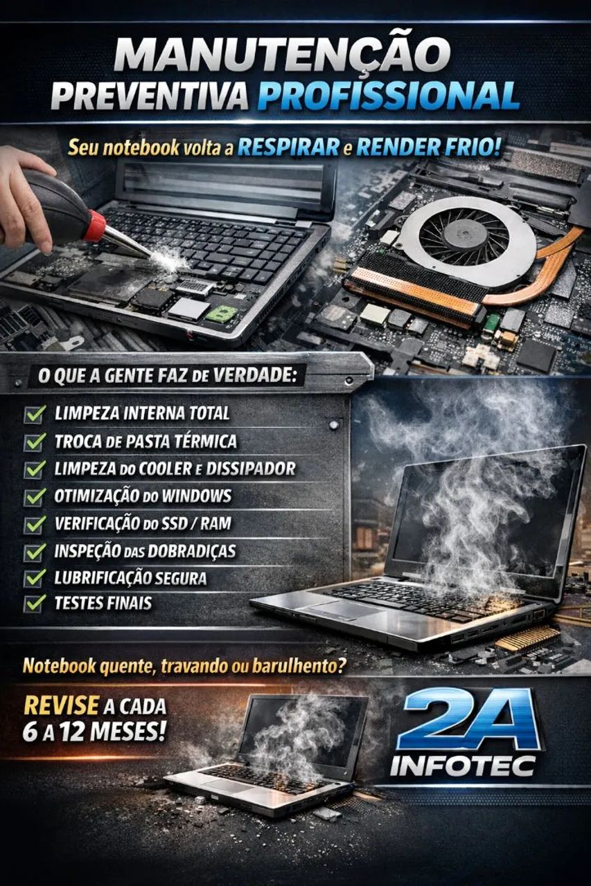 Manutenção. Preventiva em Notebooks e Desktops - Foto 3
