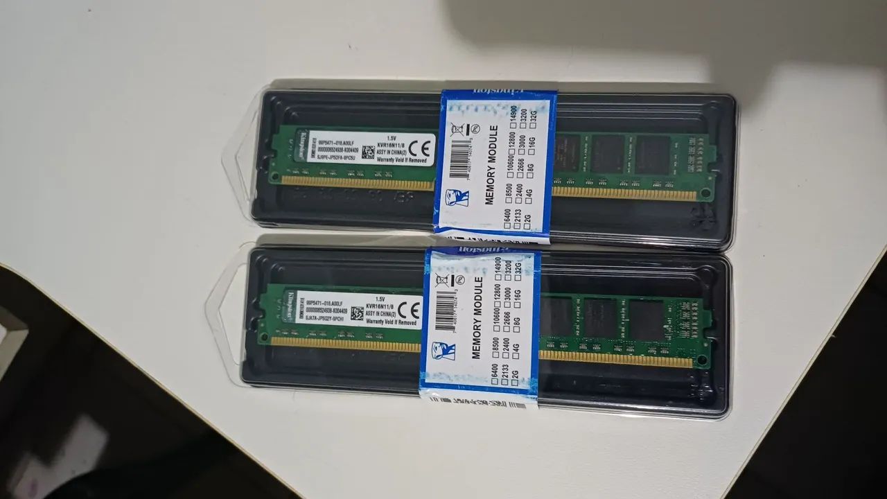 Memória RAM KINGSTON 8GB DDR3 1600MHZ