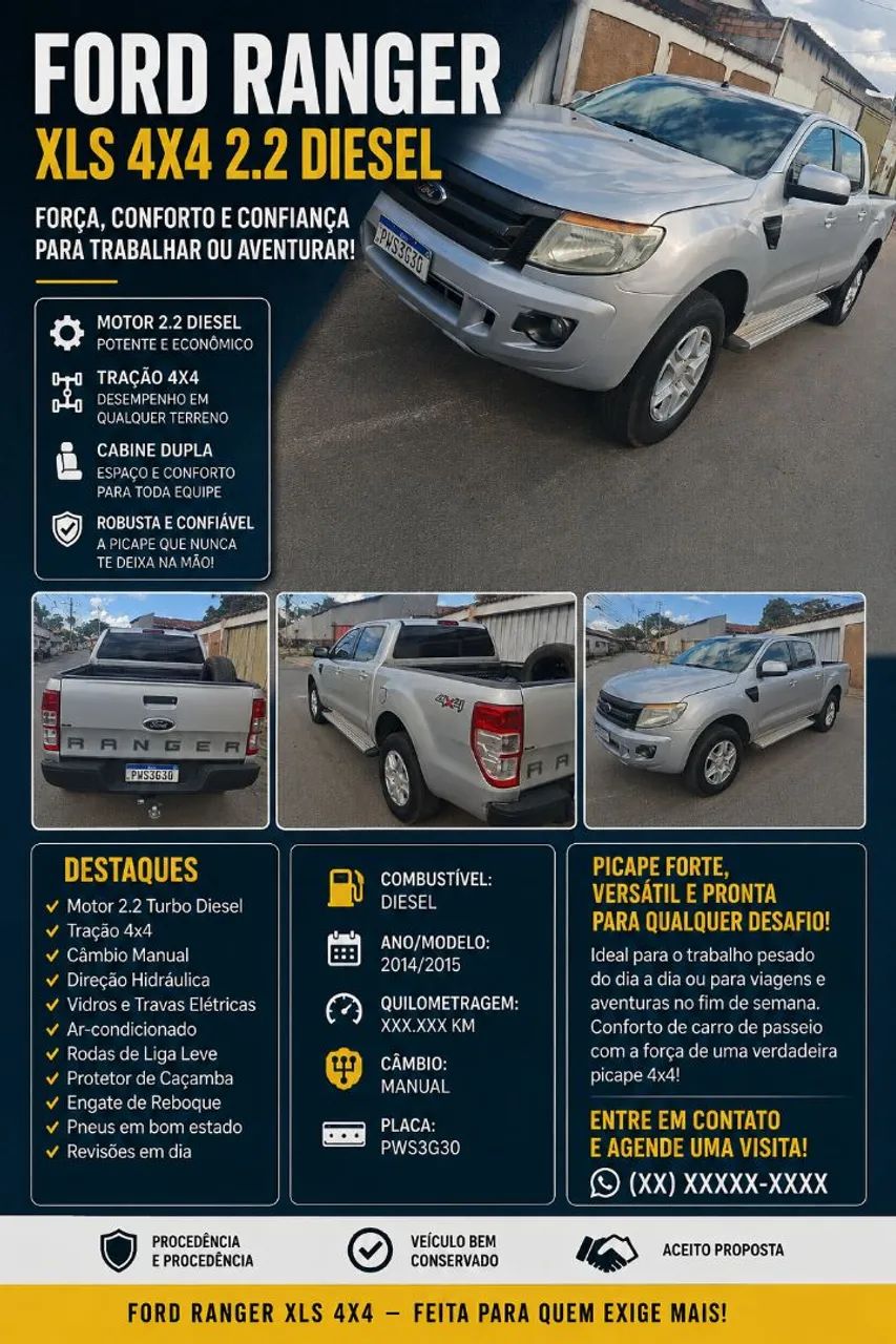 Ford Ranger Ranger XL 2.2 4x4 CD Diesel Mec. 2015