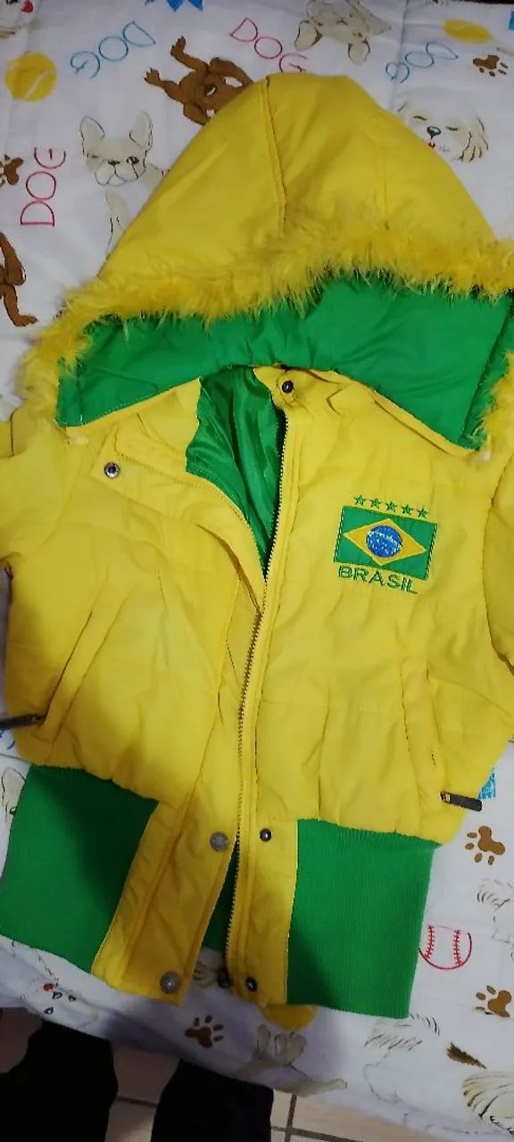 Jaqueta Brasil, Amarela e Verde com Capuz ?
