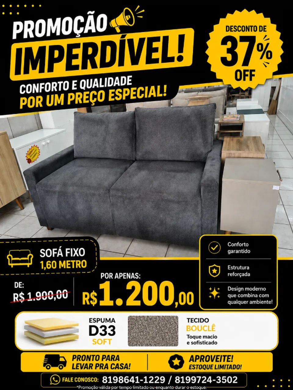 Sofás com preços exclusivos *Peças a pronta entrega* - Foto 3