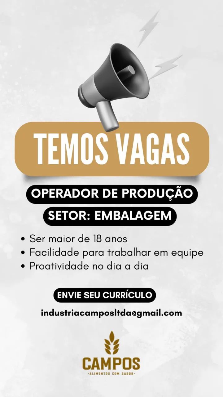 Vagas disponíveis