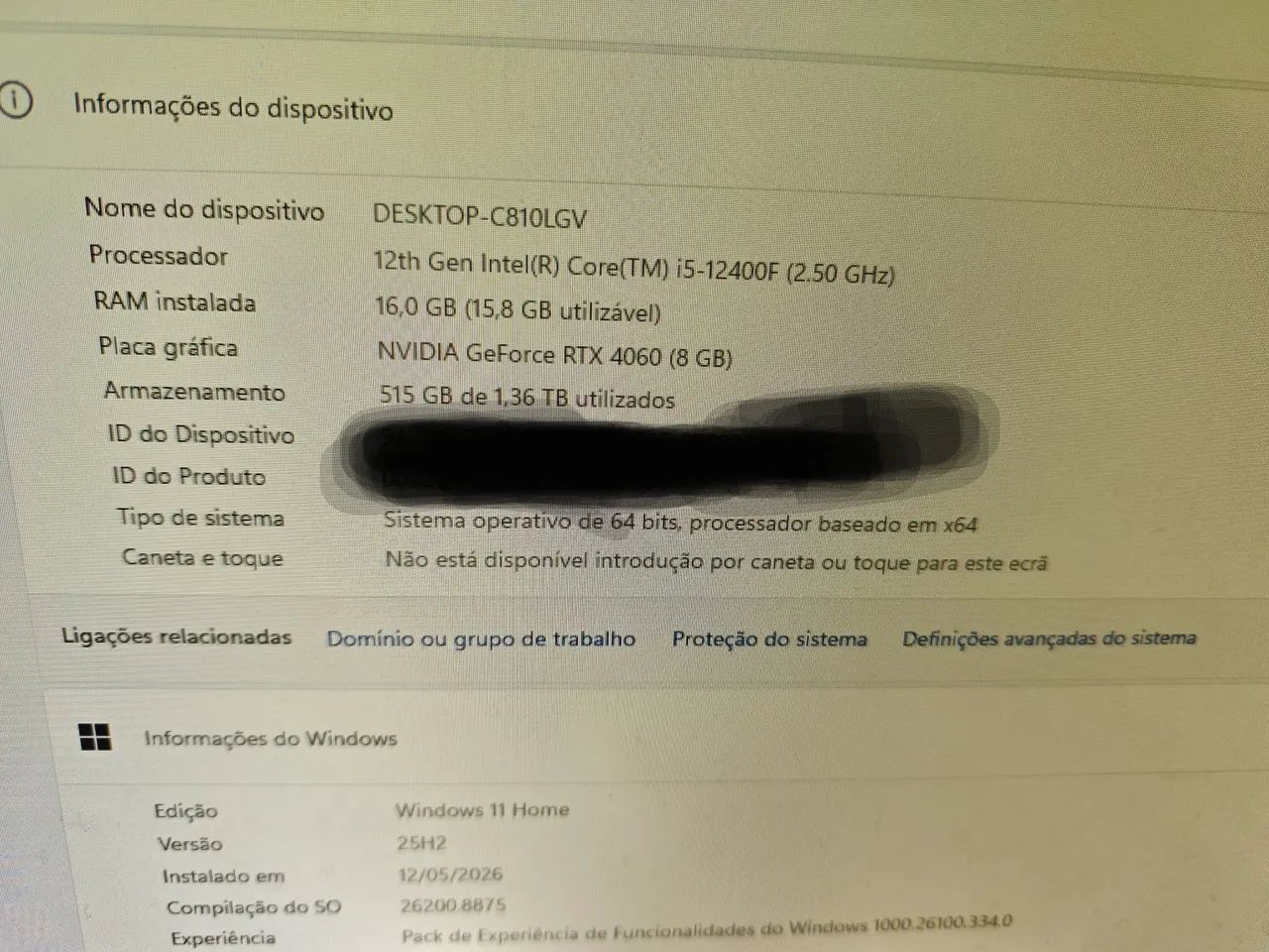 PC DESKTOP RTX 4060