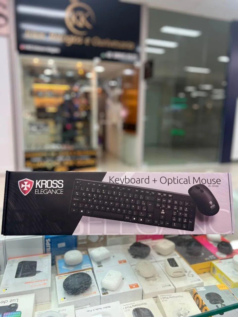 KIT DE TECLADO E MOUSE COM FIO KROSS ELEGANCE KE-KM40