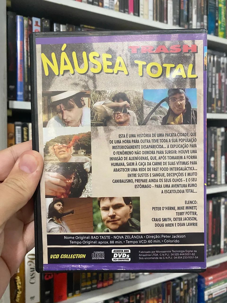 DVD Trash Náusea Total Filme Terror de Peter Jackson (O Senhor dos Anéis) Original e Raro - Foto 2