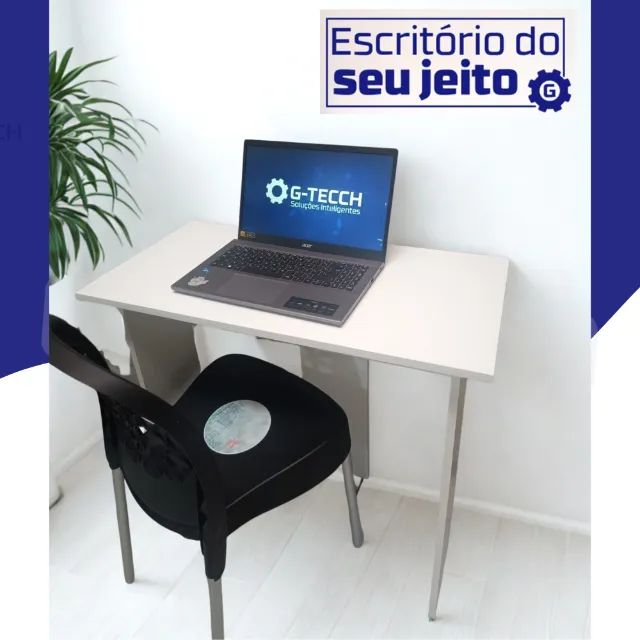 Mesa de Escritório NOVA MDF Multiuso para Notebook Escritório Computador Birô Escrivaninha - Foto 5