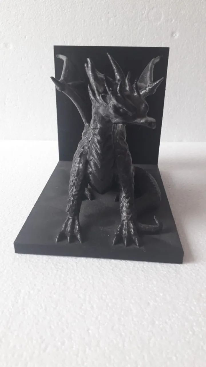 Suporte de livro Dragão Místico Impressão em 3D usado ler descrição completa