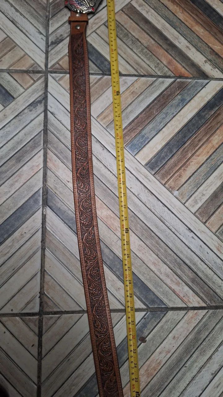 Fivela+ cinto  Cowboy Country Long Horn Master Dourada Original - Foto 3