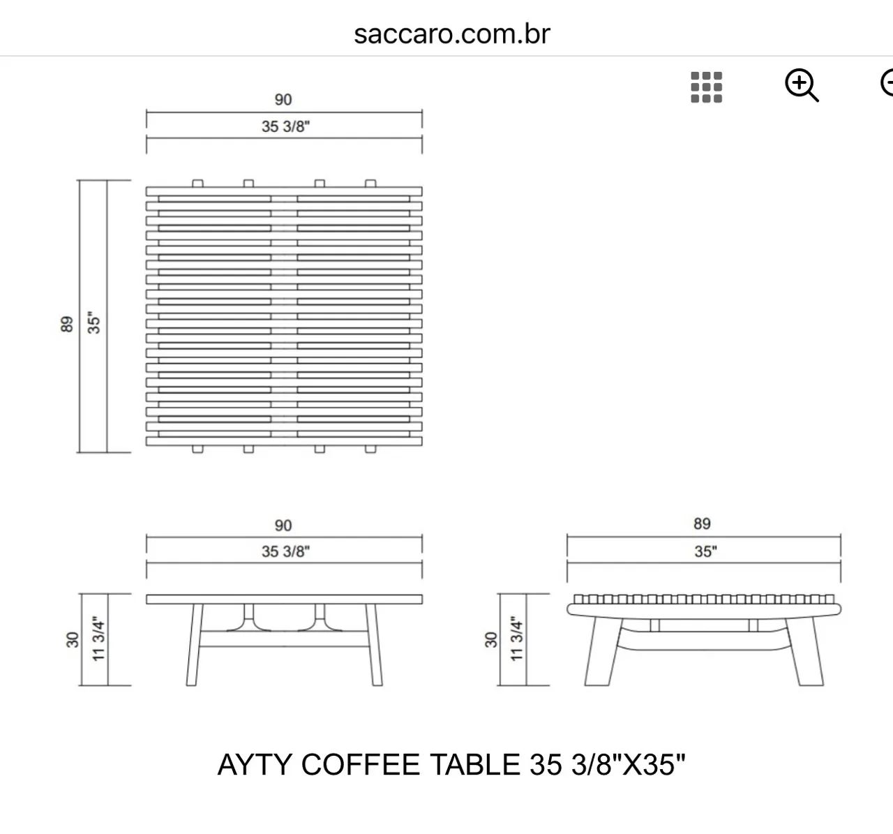 Mesa de Centro Saccaro Ayty em Madeira Maciça - Design Roque Frizzo - Foto 5