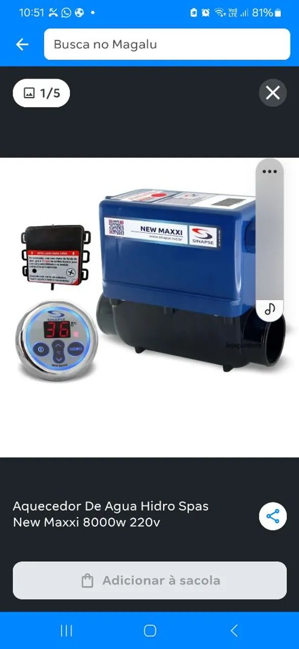 Aquecedor para hidro 