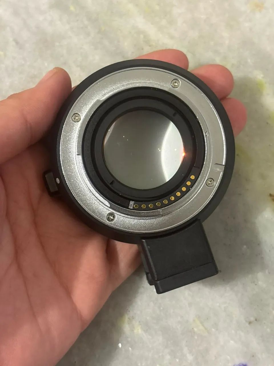 adaptador é um Viltrox EF-E Mount - Sony - Foto 3