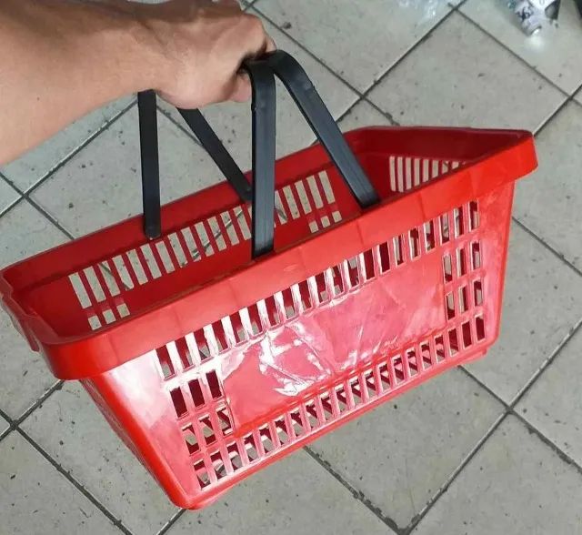 CESTA PLASTICA CESTINHA SUPERMERCADO MERCADINHO FARMACIA - Foto 2