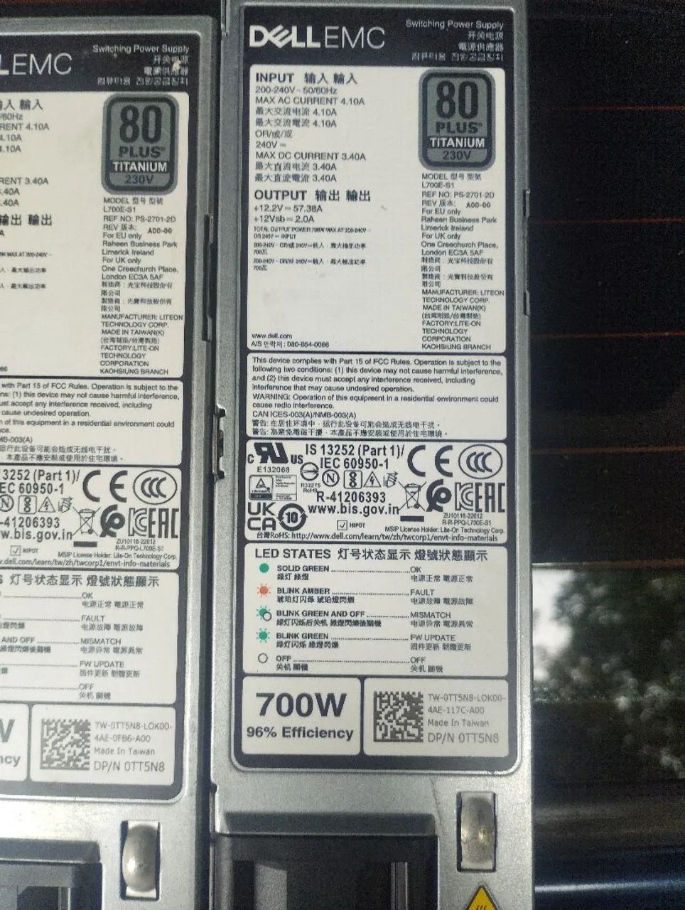 Fonte Dell PowerEdge 700W 80 Plus Titanium D700E-S1 (Nova) - Foto 3