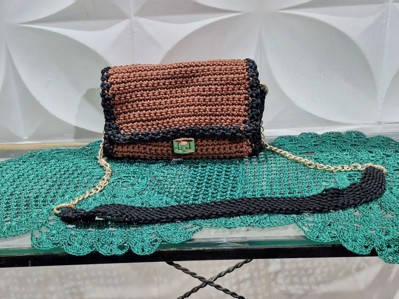 Bolsa de croché artesanal - Foto 3