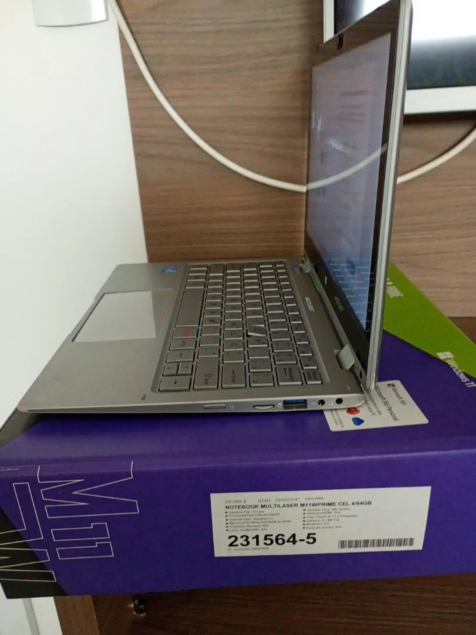 Notebook Multilaser M11W Prime 2 em 1,4GB RAM + Carregador - Foto 2