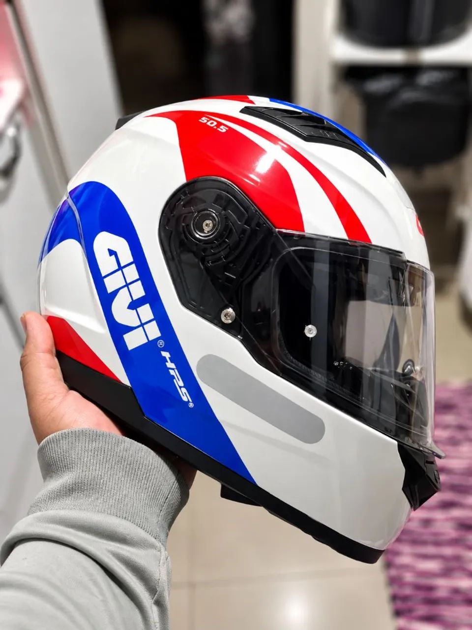 Capacete GIVI HPS 50.5 Branco - Ótimo estado - Foto 3