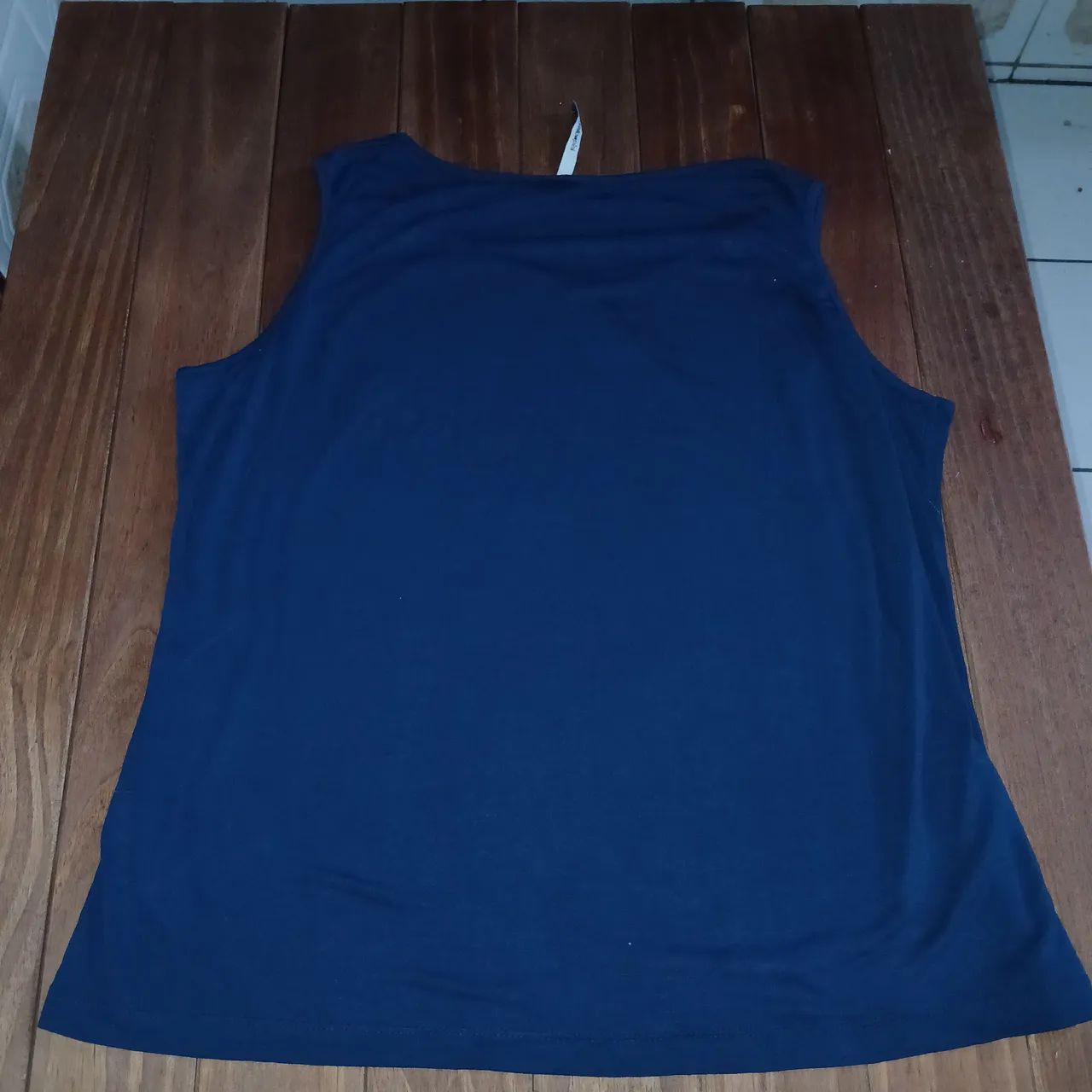 Camiseta regata azul escuro - Foto 2