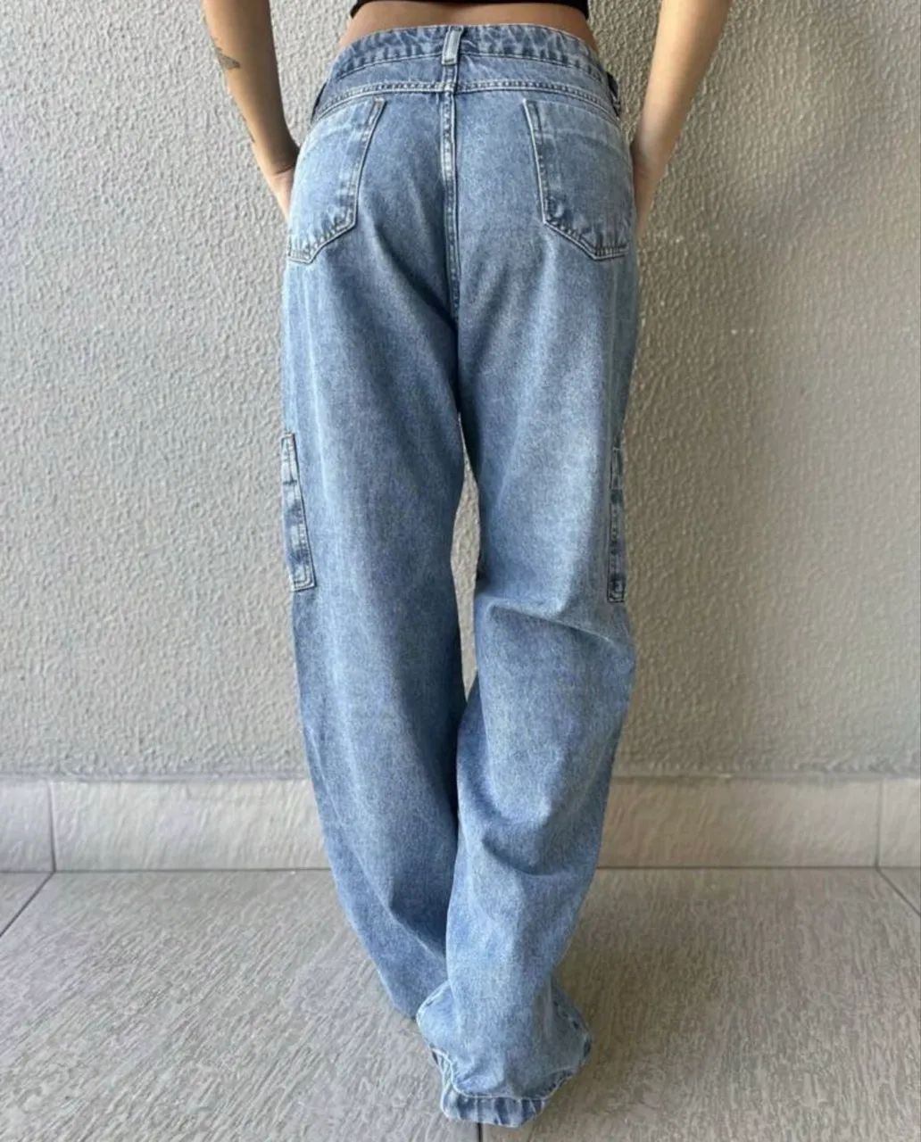 Calça jeans cargo - Foto 2