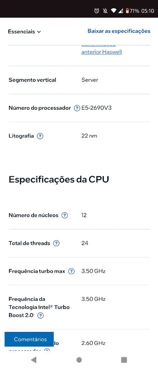 Processador Intel Xeon E5-2690 v3( 12 Núcleos/ 24 Threads)- Bom pra Render e Geral - Foto 3
