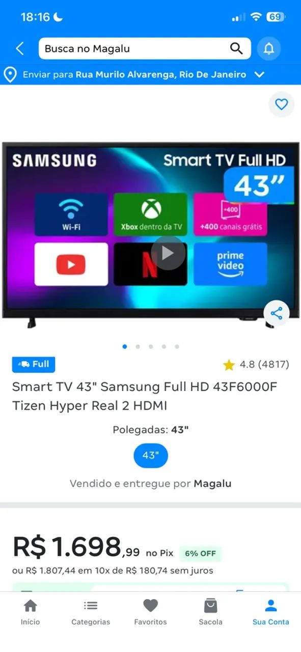 Televisão smart tv.Nova na caixa marca Samsung. 43? - Foto 3