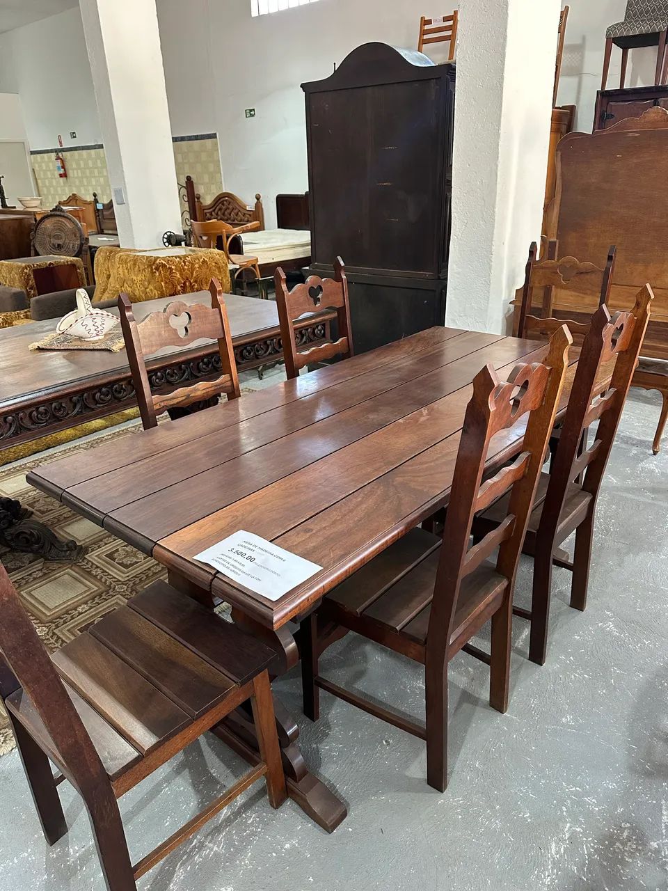 PROMOÇÃO - Mesa de madeira com 6 cadeiras  - Foto 2