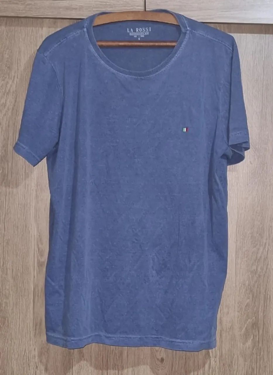 camiseta azul la rossi semi nova 