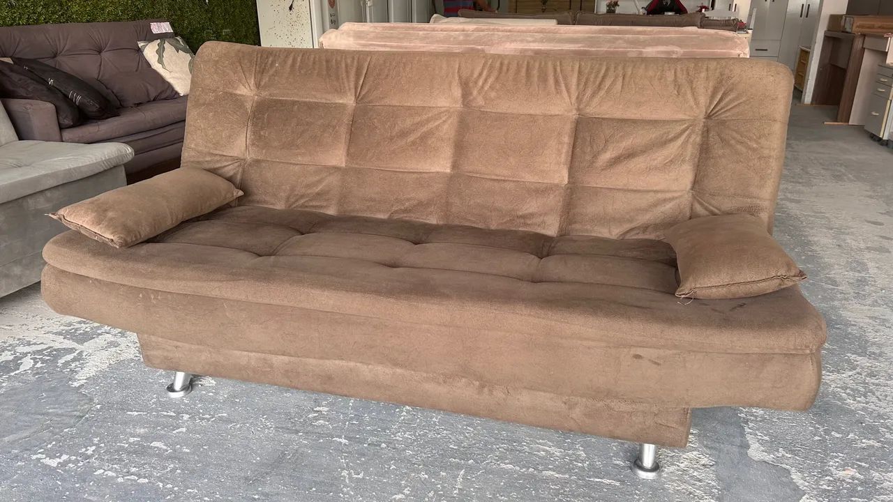 Sofá cama 3 posições marrom  - Foto 2