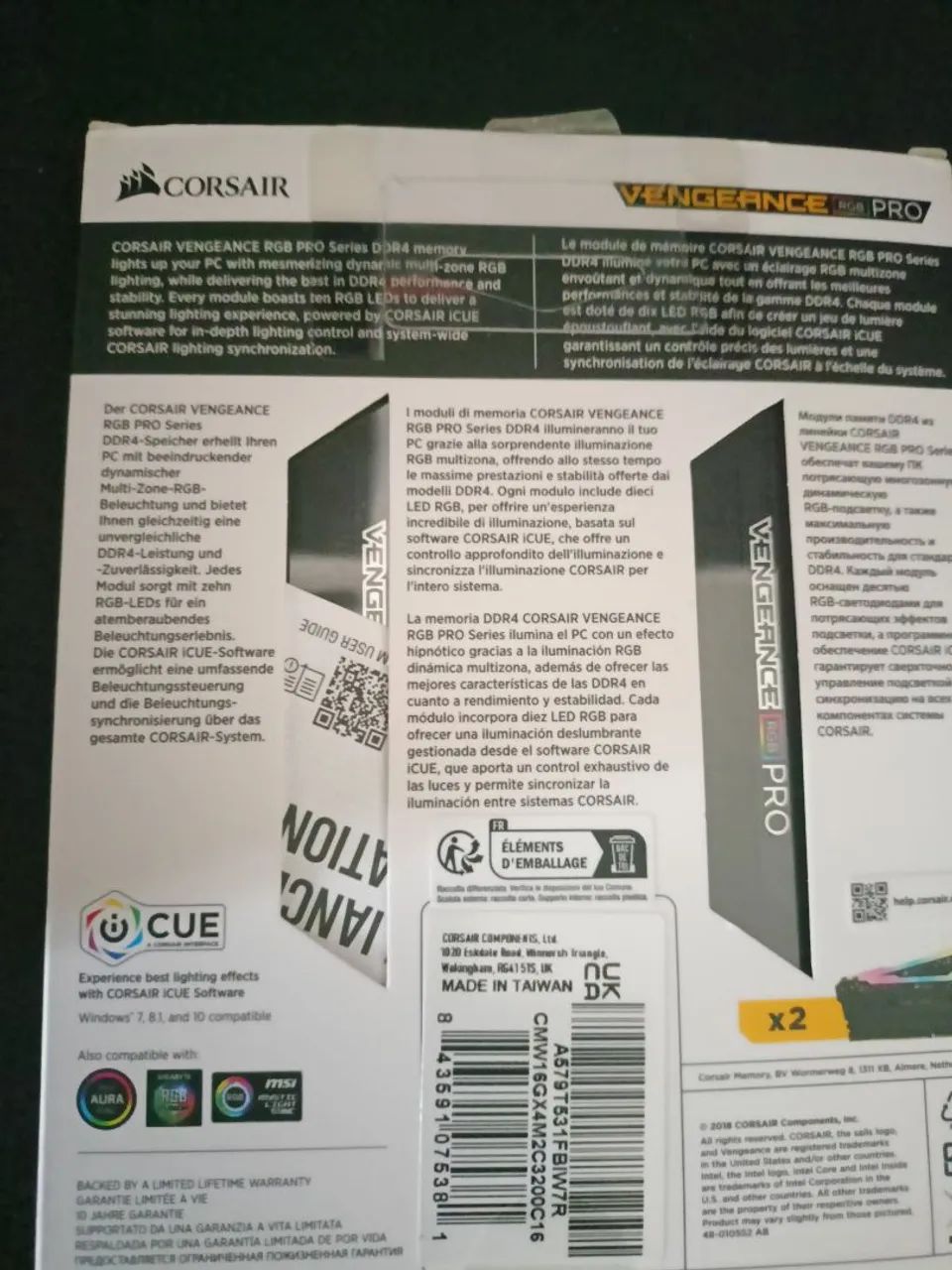 Memória DDR4 Corsair ARGB 2x8gb - Foto 2
