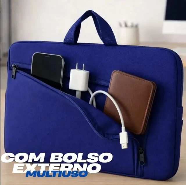 Capa Case para Notebooks com bolso lateral e alça - Foto 4